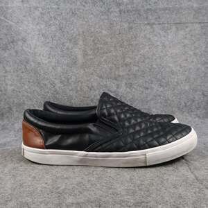 Daily Shoes Womens 11 Sneakers Slip On Quilted Black Casual Trainers Lifestyle